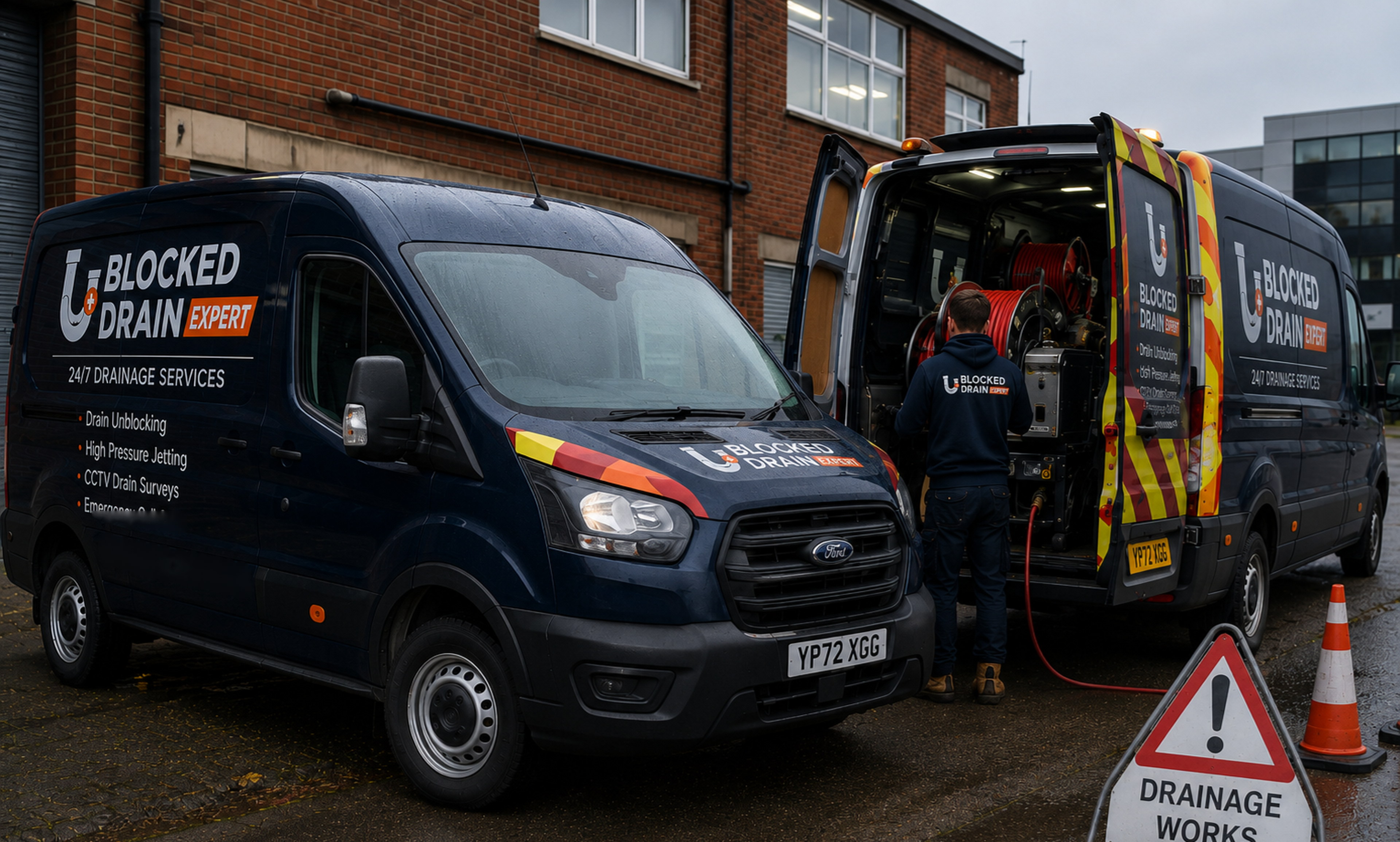 Blocked Drain Expert drainage vans and professional cleaning equipment
